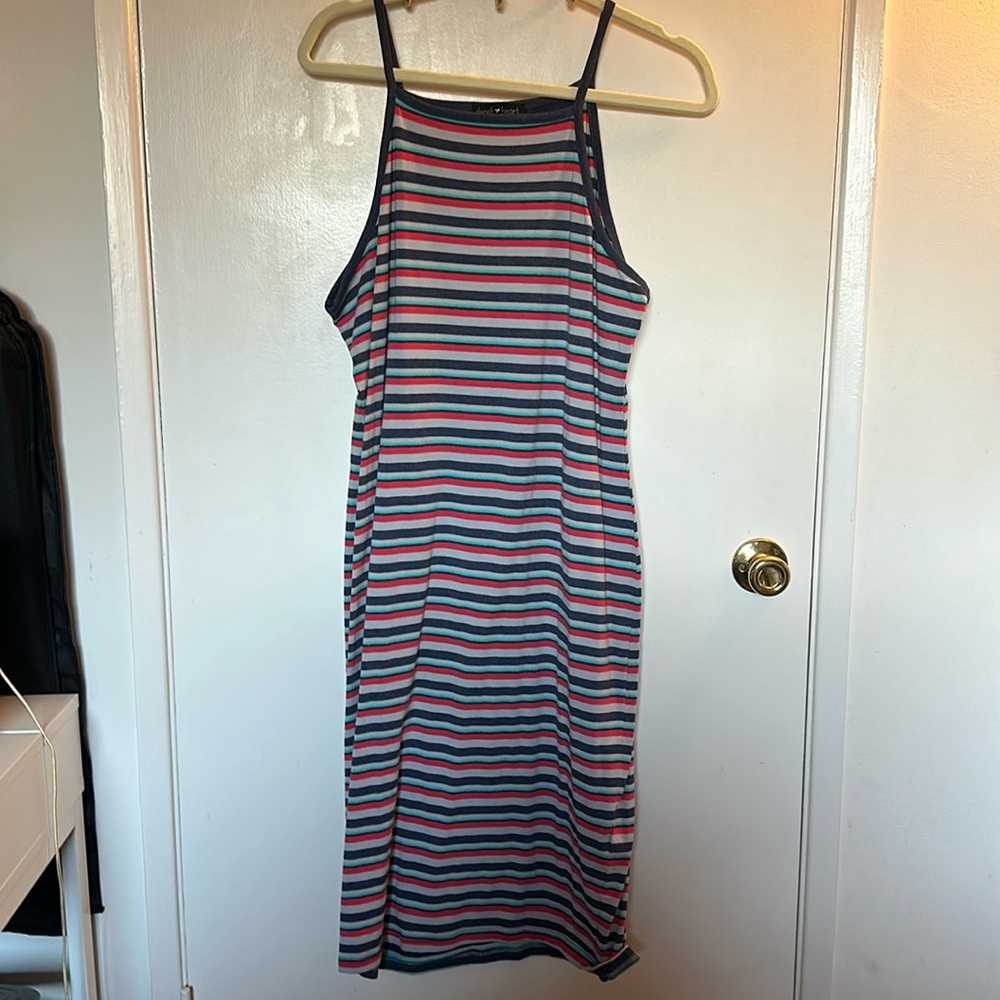 Striped midi dress